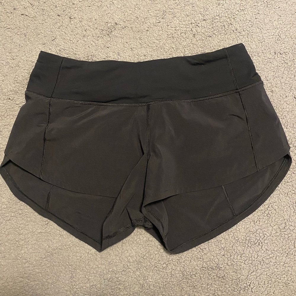 Black Lululemon shorts, size 2